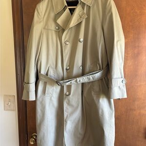 Elegant Beige Double-Breasted Trench Coat